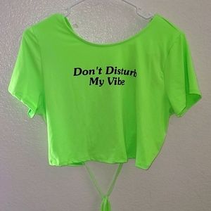Cute neon crop top size 1x